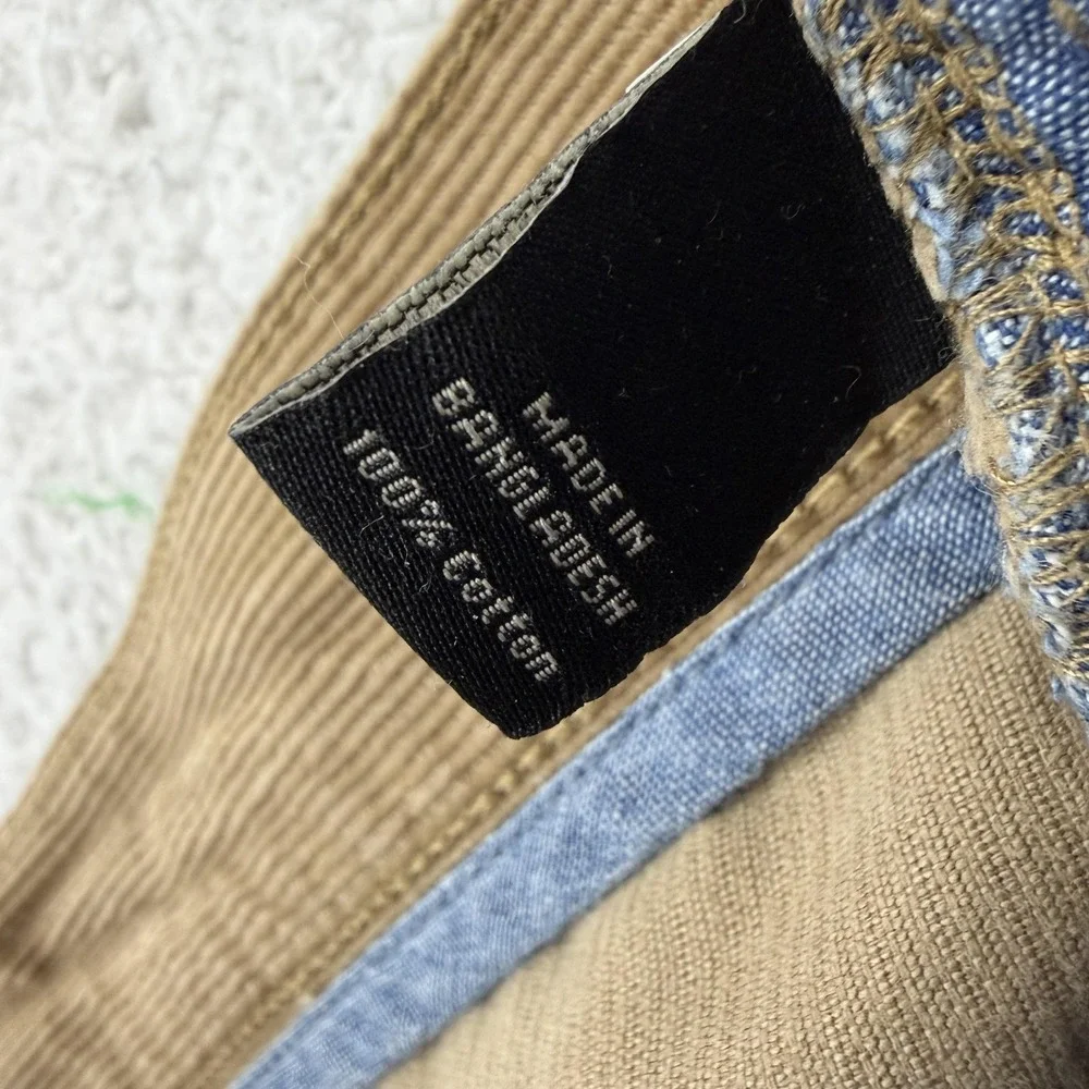 Banana Republic Corduroy Pants Mens 33x32 Beige Regular Fit Casual VS 5 Pkt Y2K